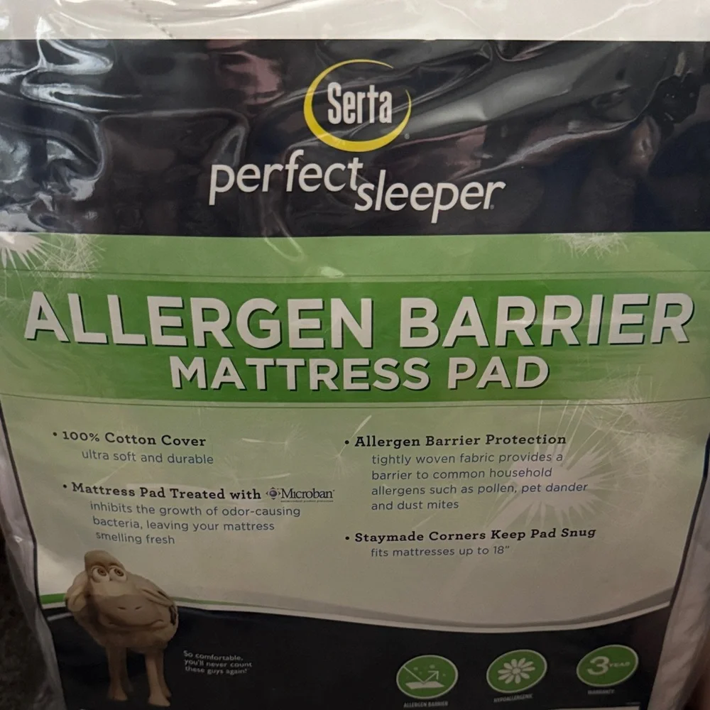 Serta Perfect Sleeper Allergen Barrier Mattress Pad